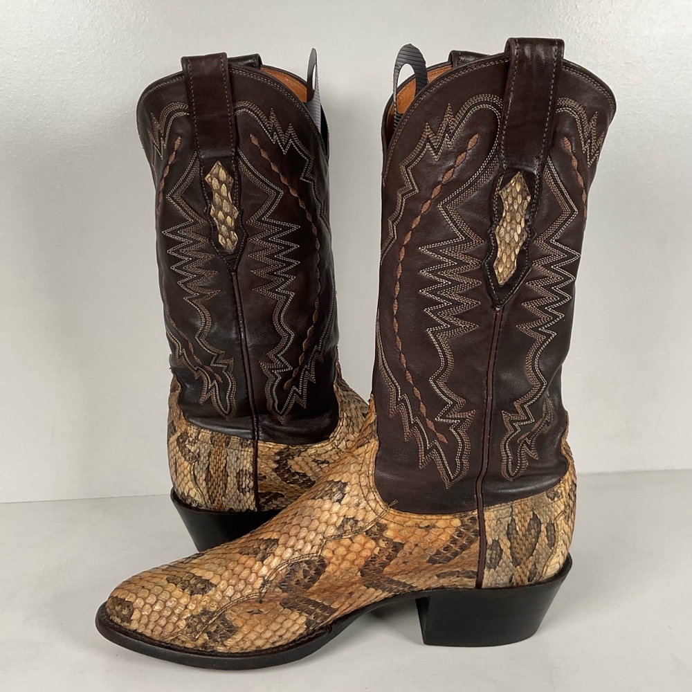 Lucchese 2000 Canebrake Rattlesnake | USA Made | Timber Snakeskin | Men’s 8 D - Picture 15 of 16